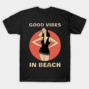 Retro Beach Beauty Sunset T-Shirt